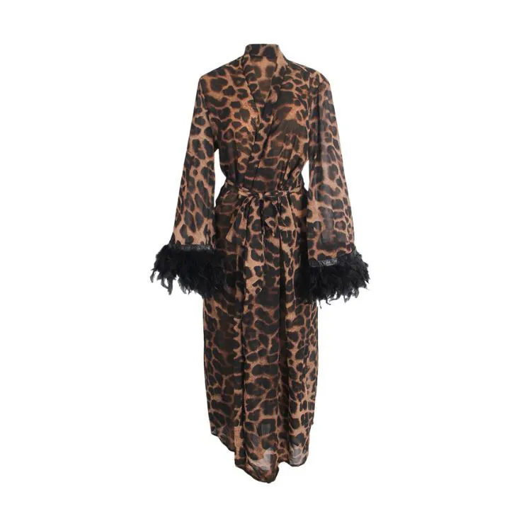 L&eacute;andra Peignoir L&eacute;opard