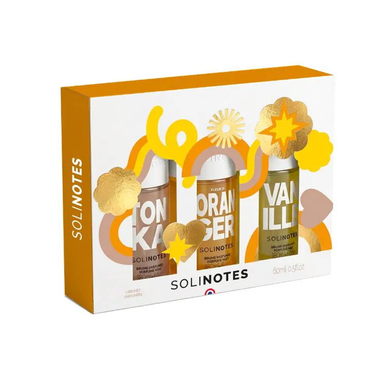 Coffret 3 Brumes - Oranger / Vanille / Tonka